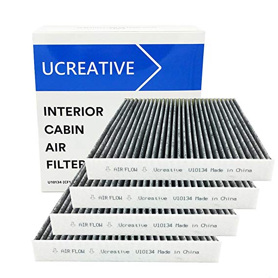 Ucreative U10134 (CF10134) Honda & Acura Premium Cabin Air Filter includes Activated Carbon (4-Pack)
