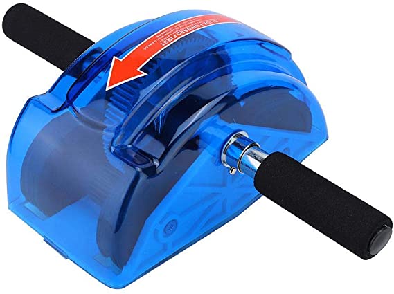 fosa Abdominal Exercise Roller Wheel,Assemble Lightweight AB Roller Sports Wheel Non-Slip Handles Home Fitness Equipment for Rapid Arm, Abdominal, Back and Shoulder Muscle(Blue)