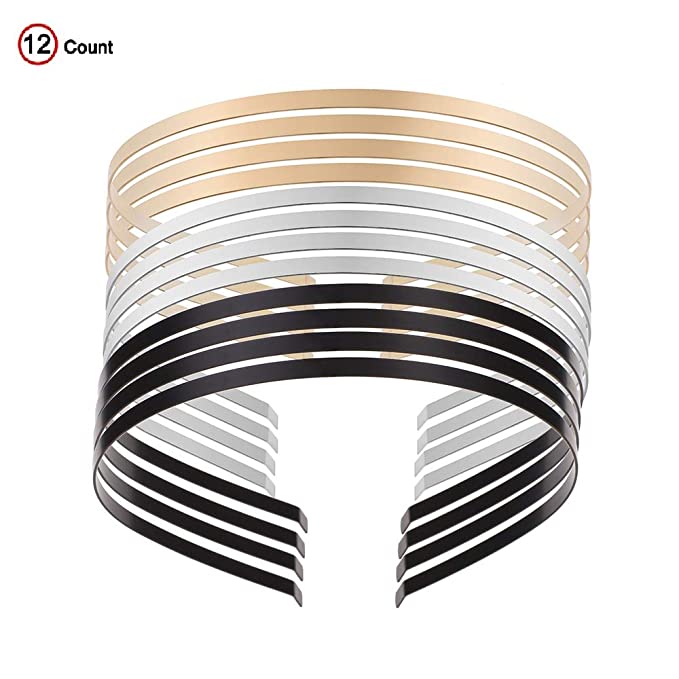 Smooth Metal Headbands Women Hair DIY Craft Blank Thin Steel Wire Frame Hairband Head Bands Christmas Gift Mixed Color