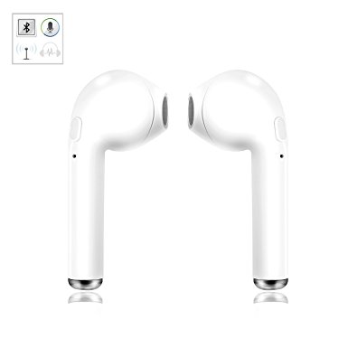 Bluetooth Earbuds, UPMSX Wireless Headphones Headsets Stereo In-Ear Earpieces Earphones for Apple Airpods iPhone X/8/8 Plus 7/ 7 Plus/ 6/ 6s Plus (white)