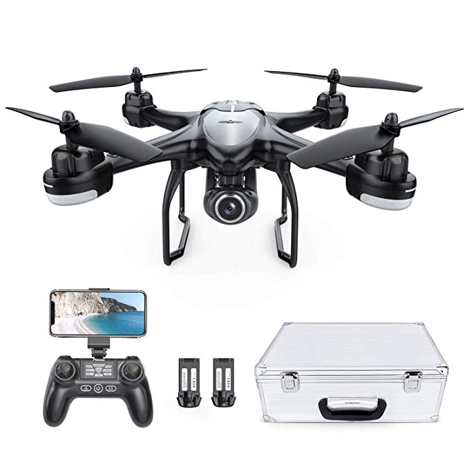 Potensic GPS FPV Drone with 1080P Live Video Camera, RC Quadcopter for Adults and Beginners, Auto Return Home, Altitude Hold, Follow Me, 2 Batteries with Carrying Case