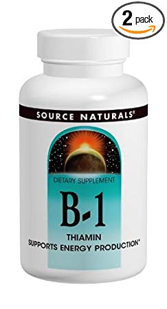 Source Naturals Vitamin B-1 100mg, 100 Tablets (Pack of 2)