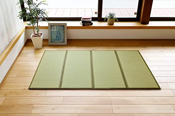 MIINA Japanese Traditional Tatami Mattress, Igusa (Rush Grass) Tatami Mat, Floor Mattress, Japanese Floor Mattress,Japanese Futon, 39"x 78" ((Twin, Natural)