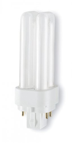 Osram Dulux DE 13w 4 Pin 827 Very Warm White (2700k) Compact Fluorescent Lamp, Glass, G24q-1, 13 W