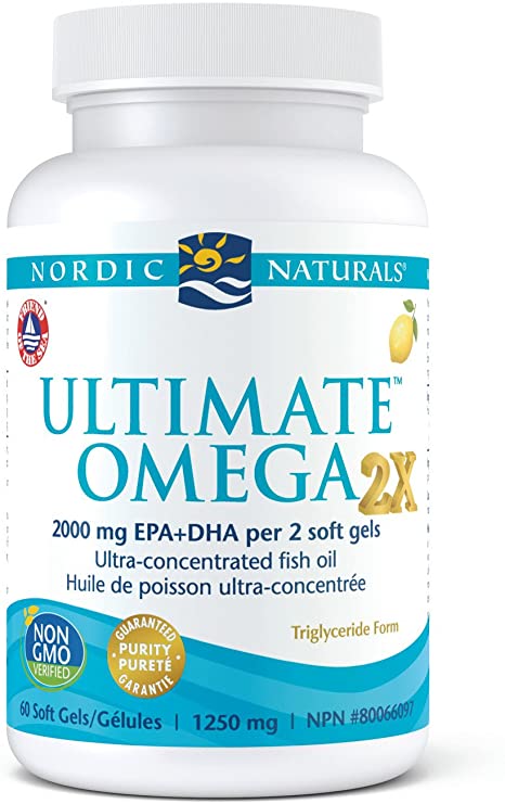 Nordic Naturals Ultimate Omega 2X - Extra Omega-3s Support Heart, Brain, and Immune Health, 60 Count