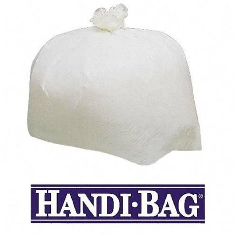 Webster HAB6FW130 Handi Bag 8 Gallon Super Value Pack Waste Basket Bag, 0.6 Mil, 24" Height x 22" Width, White (Case of 130)