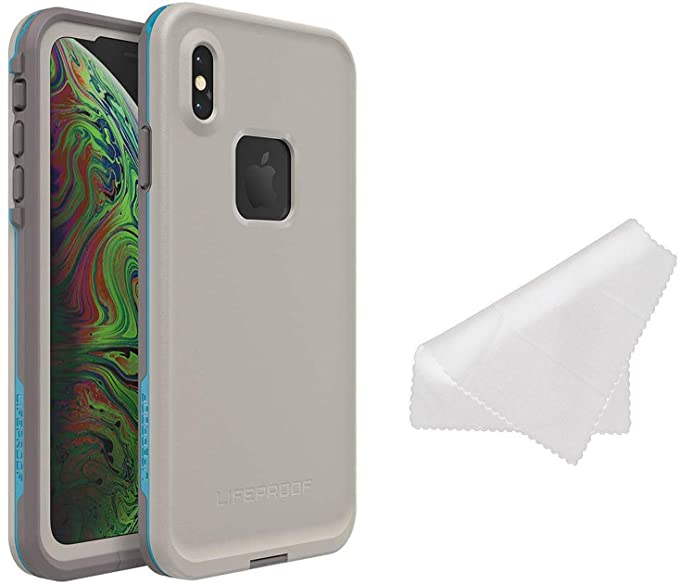 Lifeproof FRĒ Series Waterproof Case for iPhone Xs Max (ONLY) with Cleaning Cloth - Retail Packaging - Body SURF (Cement/Gargoyle/Hawaiian Ocean)