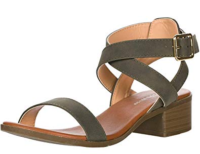 Top Moda Women's Vision-75 Ankle Strap Open Toe Heeled Sandal