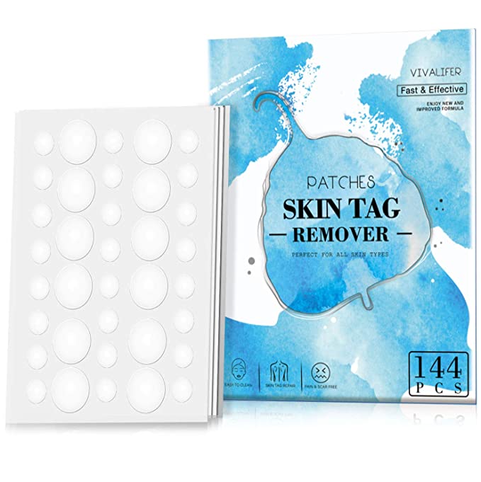 Skin Tag Remover, Acne Patch with Hydrocolloid, Pimple Patch Treatment, Anti-Acne and Smooth Skin, Blends in with Skin, 144 Patches