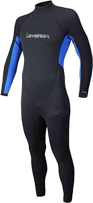 Lemorecn Mens Wetsuits Jumpsuit Neoprene 3/2mm and 5/4mm Full Body Diving Suit for Men and Women