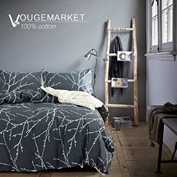 Vougemarket 3 Piece Duvet Cover Set (Queen,King) Duvet Cover with 2 Pillow Shams - Hotel Quality 100% Cotton - Luxurious, Comfortable, Breathable, Soft and Extremely Durable (King, Style6)