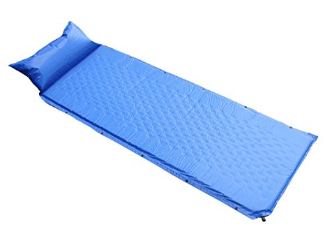 Sy Self Inflating Sleeping Pad with Pillow Blue Color,sleeping Mat,camping Sleeping Bed,for Outdoor,travel,beach,home