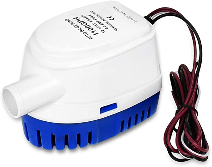 ECO-WORTHY Automatic Submersible Boat Bilge Water Pump 12V 1100GPH Auto with Float Switch for Boat Caravan RV