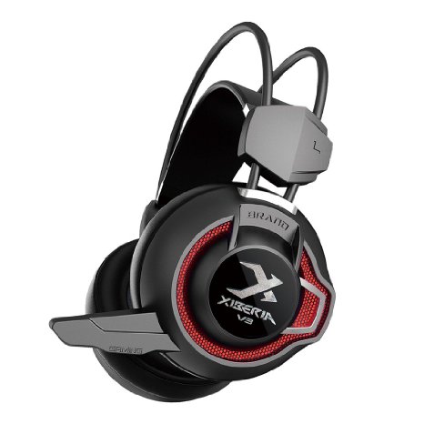 Darkiron V3 Pc Gaming Headset with Microphone and Volume Control for Tablet Computer Black