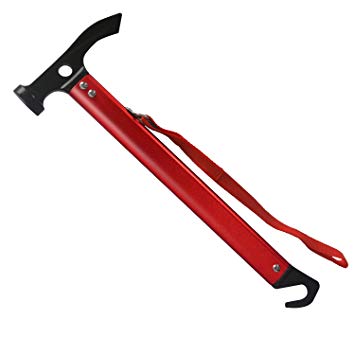 ABCCANOPY Camping Aluminum Tent Hammer Multi-Functional Outdoor Hiking Hammer with Tent Stake Remover-Red