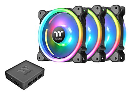 Thermaltake Riing Trio 12 RGB TT Premium Edition 120mm Software Enabled Circular 30 Controllable LEDs 9 Blades PWM Case/Radiator Fan - Triple Pack - CL-F072-PL12SW-A