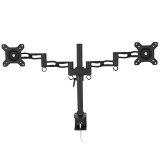 Duronic DM352 Double Twin LCD LED Desk Mount Arm Monitor Stand Bracket with Tilt and Swivel Tilt 15Swivel 180Rotate 360  2 Years Warranty
