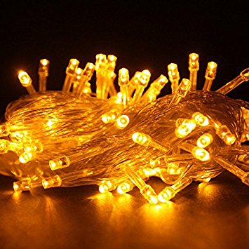 SenKa LED Light 50ft 200 LED Bulbs Fairy Light String Holiday LED Outdoor Lighting for Christmas Party Decoration Waterproof (50ft 200 LEDs, Yellow)