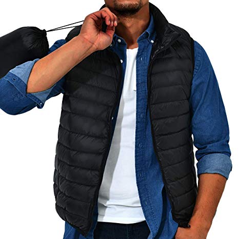LOGEEYAR Men's Packable Down Jacket Insulated Lightweight Puffer Jacket Winter Outerwear