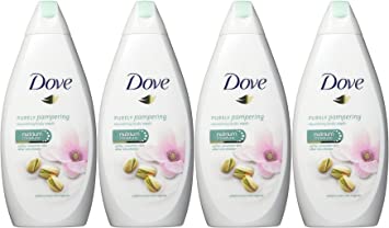 Dove Purely Pampering Body Wash, Pistachio Cream with Magnolia, 16.9 Ounce / 500 Ml (Pack of 4) International Version