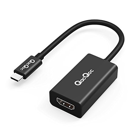 USB C TO 4K HDMI Adapter, QacQoc USB 3.1 Type C (USB-C) to HDMI Adapter 4K /60HZ for MacBook 2015/2016/ MacBook Pro 2017/Samsung Galaxy S8 and More USB C Devices