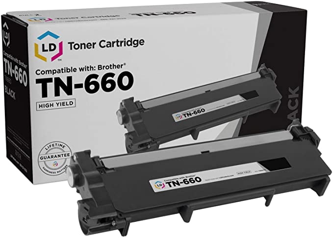 LD Compatible Toner Cartridge Replacement for Brother TN660 High Yield (Black)
