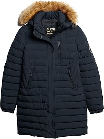 Superdry Damen Fuji Hooded Mid Length Puffer Jacke