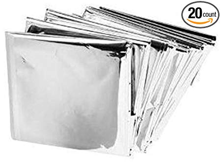Emergency Mylar Thermal Blankets (Pack of 20)