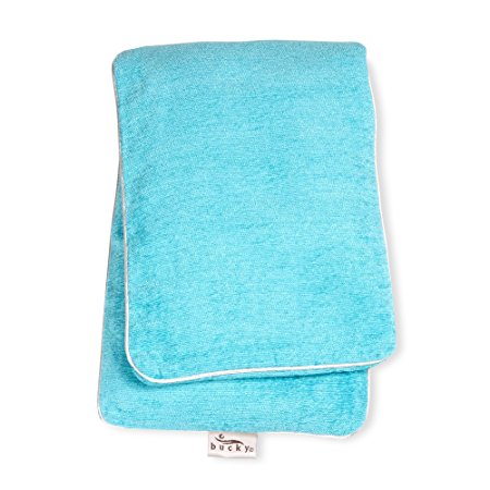 Bucky Soothing, Comfortable Hot/Cold Therapy Buckwheat Seed Filled Body Wrap - Aqua