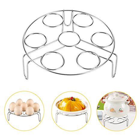 Steam Rack, Alamic Egg Steamer Rack Steaming Rack Stand for Pressure Cooker, Cooking Ware Food Steam Rack Stand Basket Set, Stainless Steel Heavy Duty