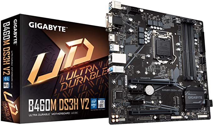 GIGABYTE B460M DS3H V2 (LGA 1200/ Intel/ B460/ Micro-ATX/M.2/ SATA 6Gb/s/USB 3.2 Gen 1/ Motherboard)