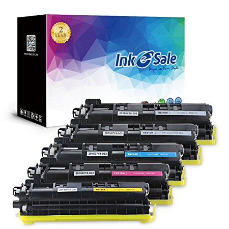 INK E-SALE Compatible Brother Toner TN210 (2 Black/Cyan/Yellow/Magenta) Toner Cartridge Set for Brother HL-3040CN HL-3045CN HL-3070CW HL-3075CW MFC-9010CN MFC-9120CN MFC-9125CN MFC-9320CW MFC-9325CW