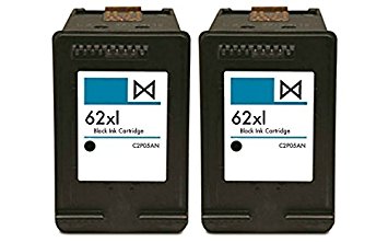 HouseOfToners Remanufactured Ink Cartridge Replacements for HP 62XL C2P05AN (2 Black, 2-Pack)