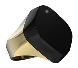 Neyya FR15NRGL Smart Ring with Bluetooth for iPhone Mac and PC Gold Medallion Large 18k Gold