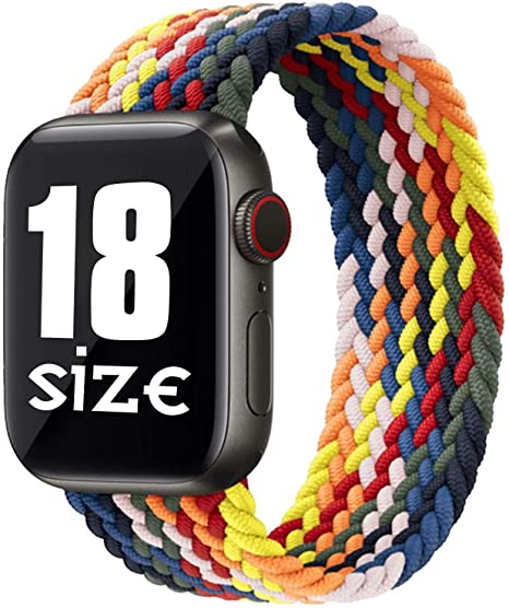 GBPOOT Sport Watch Bands Compatible with Braided Solo Loop Apple Watch Band 38mm 40mm 42mm 44mm,Soft Stretchy Braided Wristband for Iwatch Series 1/2/3/4/5/6/SE