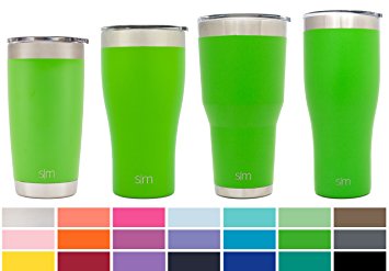 Simple Modern Tumbler Vacuum Insulated 30oz Cruiser with Lid - Double Walled Stainless Steel Travel Mug - Sweat Free Coffee Cup - Compare to Yeti and Contigo - Powder Coated Flask - Candy Apple Green