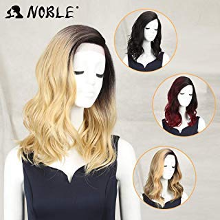 NOBLE Lace Front Wig Princess Kate Hair Style Wig Romantic Large Lace Space Free Part Wig Pre Plucked Hair Professional Heat Resistant Wig for Women (25inches, TT4/8613)