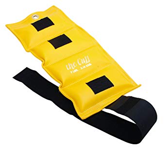 The Cuff Original Adjustable Ankle and Wrist Weight for Yoga, Dance, Running, Cardio, Aerobics, Toning, and Physical Therapy. 7 lb - Lemon