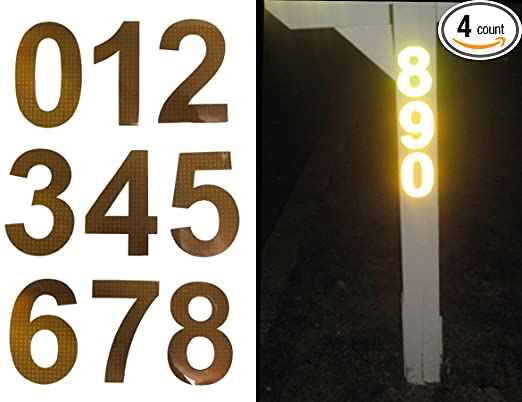 Bright Ideas RA1 Reflective Address Numbers (up to 5 numbers)