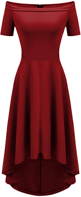 Beyove Women's High Low Sleeveless Dress Crew Neck Casual A Line Swing Midi Dress