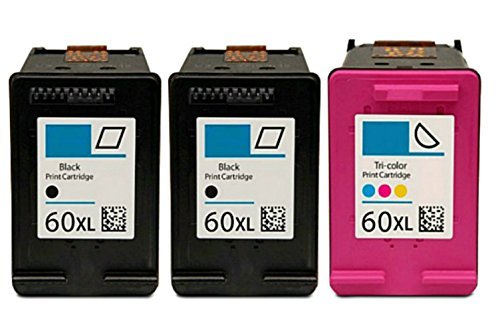 HouseOfToners Remanufactured Ink Cartridge Replacement for HP 60XL (2 Black & 1 Color, 3-Pack)