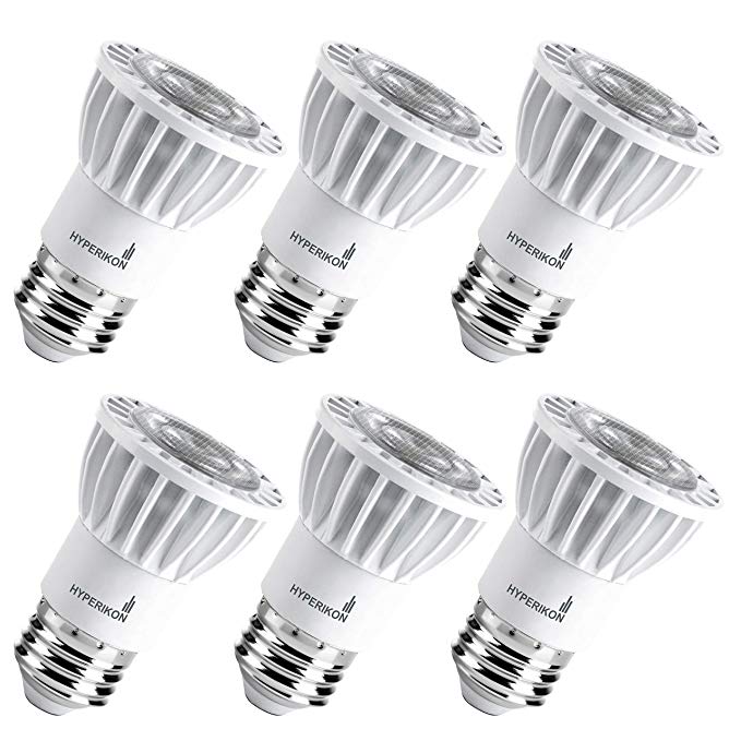 Hyperikon PAR16 LED Bulb, 8W (50W Equivalent), 500 lumen, 2700K (Warm White) CRI90 , Spot Light Bulb, Medium Base (E26), Dimmable, UL & ENERGY STAR - Great For Outside, Spotlight, Track Light (6 Pack)