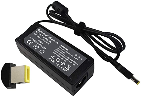 65W Slim Tip Laptop Charger AC Adapter for Lenovo ThinkPad X1 Carbon Touch Ultrabook, Yoga 2 13 11S Pro,T440 T450 T450s T460 T570 L450 E470, Flex 2 3 14 15 ADLX65NLC2A ADLX65NLC3A -12 Months Warranty