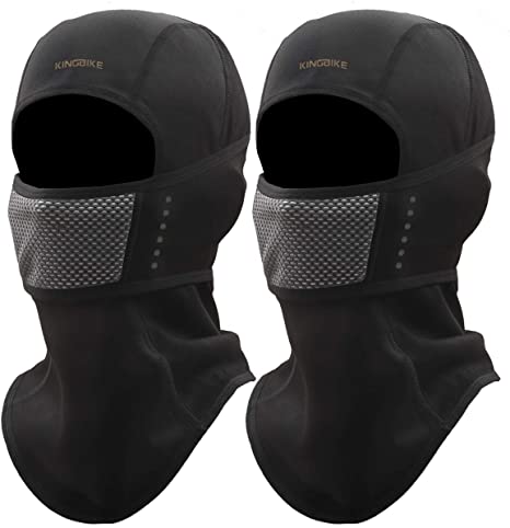 KINGBIKE Balaclava Ski Mask Motorcycle Running Full Face Cover Black for Men Women Warm Winter Cold Weather Gear Cycling(black,2pack)