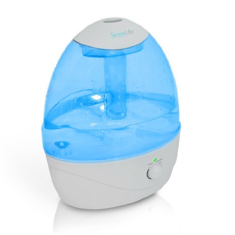 SereneLife Cool Mist Ultrasonic Humidifier for Home and Office - No Noise Filter Free and Adjustable Vapor - 25L