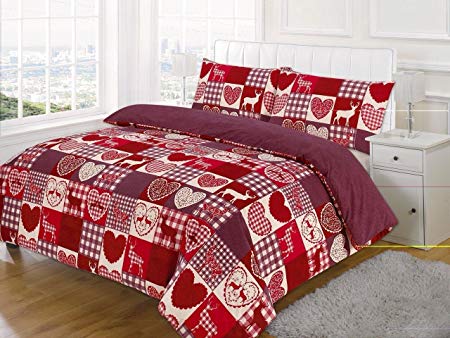 King Bed, New Christmas Patchwork Duvet / Quilt Cover Bedding Set