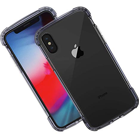 Syncwire Bumper Case for iPhone Xs/iPhone X, Anti-Scratch Shock Absorption Protective Bumper Cover Case for iPhone Xs/X (4 Corners Protection, Soft TPU Material, Air Cushion) – Black
