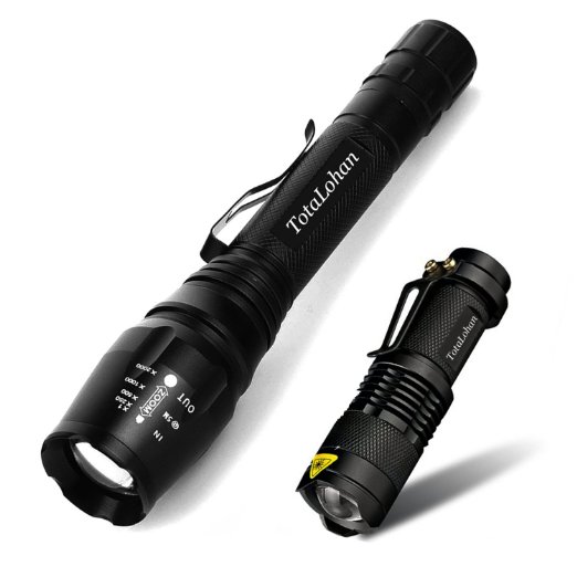 TotaLohan Mx6 Pro Best and Brightest LED Tactical Flashlight Deluxe Set