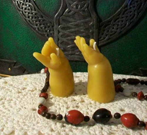 Baby Hands Beeswax Candles Two Sets (4 hands) FREE USA SHIPPING