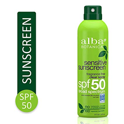 Alba Botanica Very Emolient Continuous Clear Spray Sunscreen SPF 50 - Fragrance Free, 6 ounce